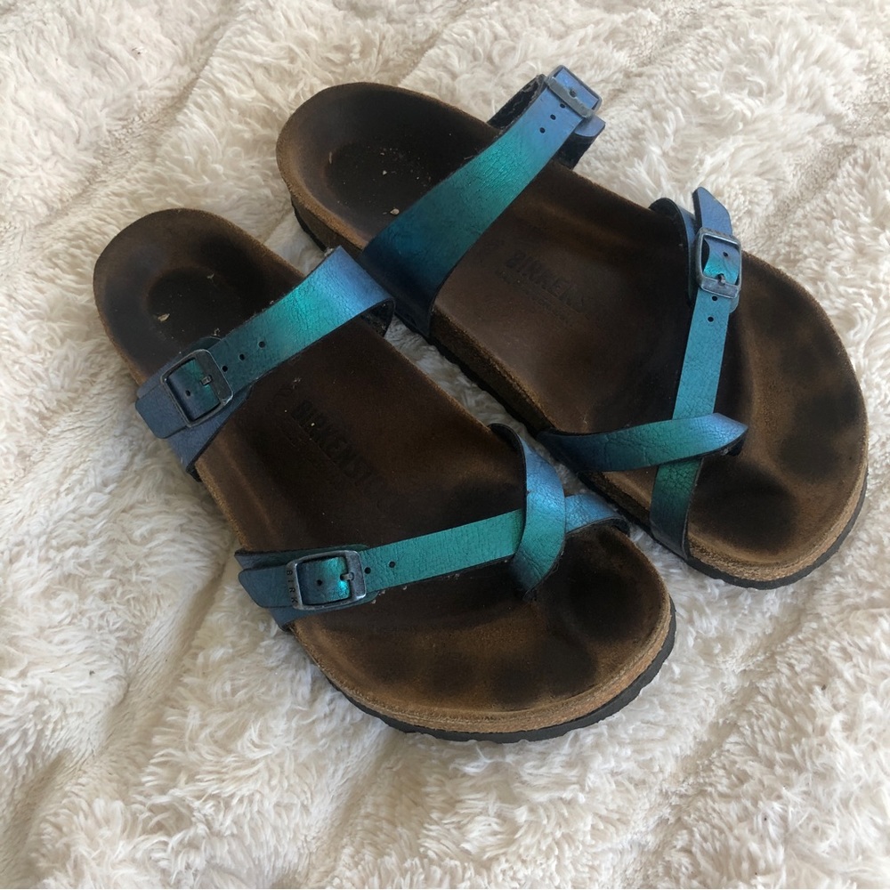 Teal Birkenstocks